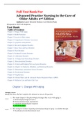 TEST BANK FOR ADVANCED PRACTICE NURSING IN THE CARE OF OLDER ADULTS 2ND EDITION BY KENNEDY-MALONE CHAPTER 1-19|COMPLETE GUIDE 2022