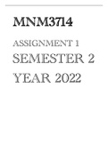 Exam (elaborations) MNM3714 - E-Marketing (MNM3714) ASSIGNMENT 1 SEMESTER 2 YEAR 2022