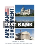 Introduction to American Government 9th Edition Turner Test Bank ISBN: 9781517800048