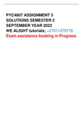 PYC4807 ASSIGNMENT 3 YEAR 2024 GUIDE AND DONT PLAGIRISE CALL O