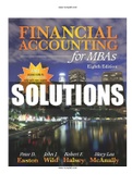 Financial Accounting for MBAs 8th Edition Easton Solutions Manual |ISBN-13 ‏ : ‎9781618533586|Guide A+