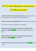 PCCN Exam Questions and Answers 2023/2024 (Verified Answers)