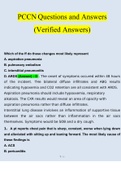 PCCN Exam Practice Questions and Answers 2023/2024 (Verified Answers)