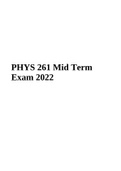 PHYS 261 Human Physiology Mid Term Exam 2022 .