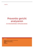 Preventie gericht analyseren, Module 2: Organiserende verpleegkundige, Beoordeeld met een 8,2