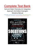 Soil and Water Chemistry An Integrative Approach 2nd Edition Essington Solutions Manual