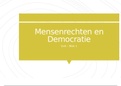 Mensenrechten en democratie: Samenvatting lesstof week 1 t/m 6 (in een Powerpoint)