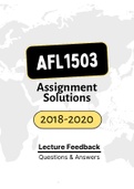 AFL1503 - Combined Tut201 Letters (2018-2020) 