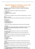 Complete Test Bank Burns' Pediatric Primary Care 7th Edition Questions & Answers with rationales (Chapter 1-46)