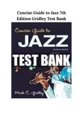 Concise Guide to Jazz 7th Edition Gridley Test Bank ISBN13: 9780205937004