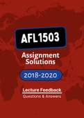 AFL1503 - Tutorial Letters 201 (Merged) (2018-2020) (Questions&Answers)