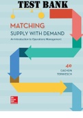TEST BANK for Matching Supply with Demand: An Introduction to Operations Management, 4th Edition by Gerard Cachon, Christian Terwiesch (Complete 19 Chapters Q&A)