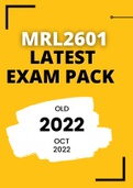 MRL2601 Questions and Answers - Past Exam Papers (Latest Exam Pack old till Oct 2022 exam)