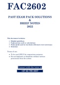 CHE1501 - PAST EXAM PACK SOLUTIONS & BRIEF NOTES - 2022