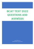 BCAT Test 2022 Questions And Answers