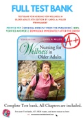 Test Bank For Nursing for Wellness in Older Adults 8th Edition by Carol A. Miller 9781496368287 Chapter 1-29 Complete Guide . 