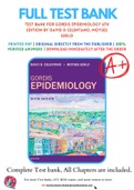 Test Bank For Gordis Epidemiology 6th Edition by David D Celentano, Moyses Szklo 9780323552295 Chapter 1-20 Complete Guide.