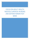 Test Bank For Focus on Adult Health Medical Surgical Nursing 2nd Edition Honan.