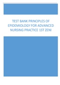 TEST BANK PRINCIPLES OF EPIDEMIOLOGY FOR ADVANCED NURSING PRACTICE 1ST ZENI.