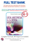 Test Bank For Local Anesthesia for the Dental Hygienist 2nd Edition by Demetra D. Logothetis 9780323396332 Chapter 1-16 Complete Guide.