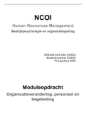 Organisatieverandering, personeel en begeleiding moduleopdracht NCOI (cijfer 7,5)