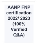 AANP FNP certification 2022-2023 (100% Verified Q&A).