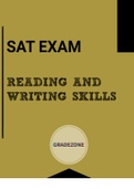 SAT- Reading and writing skills practice test
