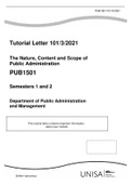 The Nature, Content and Scope of Public Administration PUB1501   Semesters 1 and 2 