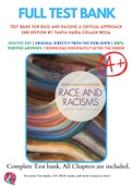 Test Bank For Race and Racisms A Critical Approach 2nd Edition by Tanya Maria Golash-Boza 9780190663780 Chapter 1-15 Complete Guide.