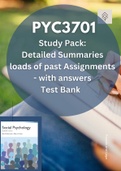 PYC3701 The only Study and Exam Pack you will need! Used for Assignments and Exam period 2023