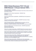 WGU Global Business FVC1 V2 and D080 Module 1-4 Exam Solved 100%