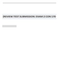 Review Test Submission: Exam 2 CON 170| GRADED SOLUTION 