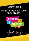 HSY1511 (Africa in the World: Historical Perspectives) Exam Pack (Latest) 2023 (Questions and Answers) (Example page given)