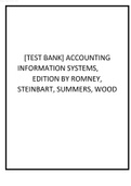 Test Bank for Accounting Information Systems 14th Edition Marshall B. Romney, Paul J. Steinbart.