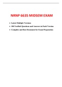 NRNP 6635 Midterm Exam (3 Versions, 300 Q & A, Latest-2022/2023) / NRNP 6635N Midterm Exam / NRNP6635 Midterm Exam / NRNP-6635N Midterm Exam: Walden University | 100% Verified Q & A |