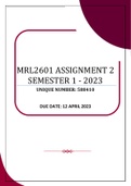 MRL2601 ASSIGNMENT 2 SEMESTER 1 - 2023 (588410)