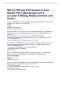 MR for PO3 and PO2 Questions from NAVEDTRA 14504 Assignment 5 (Chapter 8 Military Responsibilities and Duties)