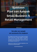 Plan van Aanpak Small Business & Retail Management | Sjabloon & Voorbeeld