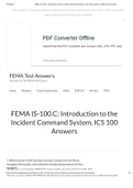 FEMA IS-100.C_ Introduction to the Incident Command System, ICS 100 Answers 