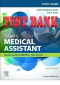 TEST BANK for Today's Medical Assistant Clinical & Administrative Procedures 4th Edition by Kathy Bonewit-West and Sue Hunt MA  ISBN-10 0323932061, ISBN-13 978-0323932066. (Complete Download).