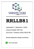 RRLLB81 Assignment 1 Semester 1 2023 (597184)