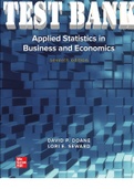 TEST BANK for Applied Statistics in Business and Economics 7th Edition by David Doane & Lori Seward.   (All 18 Chapters)