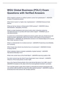 WGU Global Business (POLC) Exam Questions with Verified Answers