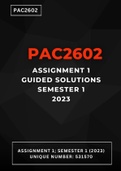 PAC2602 Assignment 1 for Semester 1, 2023 (531570): In-Depth Solutions and Explanation on How to Approach the Questions for Better Understanding. 