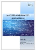 MAT1581 ASSIGNMENTS 1-4 SOLUTIONS, SEMESTER 1 & 2, 2021