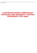 TEST BANK :ILLUSTRATED DENTAL EMBRYOLOGY HISTOLOGY AND ANATOMY 5TH EDITION 