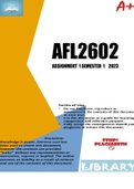 AFL2602 ASSIGNMENT 1 SEMESTER 1 2023