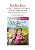 Nursing for Wellness in Older Adults 8th Edition by Carol A Miller Test Bank | Complete Guide 2022/23