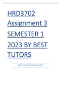 HRD3702 Assignment 3 2023 Semester 1 SOLUTIONS