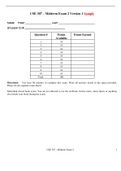 CSE 307 – Midterm Exam 2 Version 1  Stony Brook University CSE 307